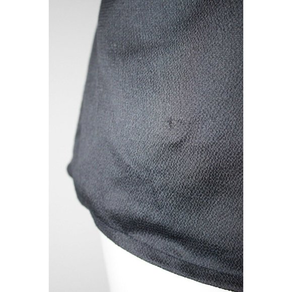 KAREN by SIMONSEN Dark Navy MESH Blouse TOP Ponda SEERSUCKER 38 $200 - Picture 6 of 7